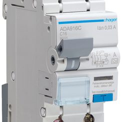 hager Interruttore magnetotermico differenziale A-25A (2 poli, 30 mA, 2  moduli)