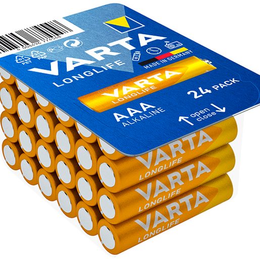 Pile AAA Varta Longlife Extra - Alcaline - 4 pièces