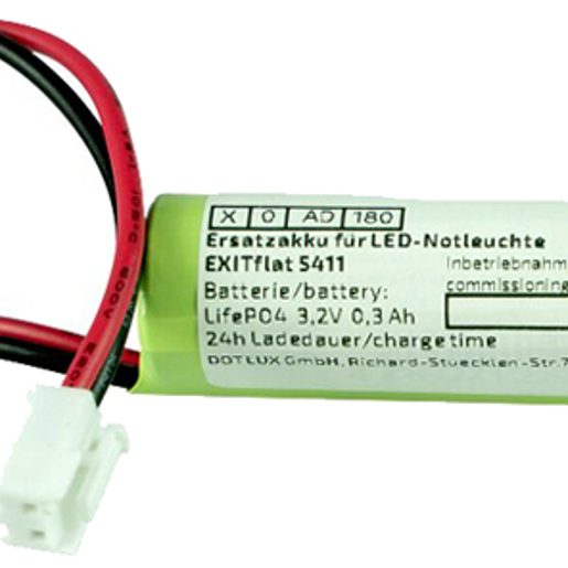DOTLUX Lampe de secours à LED EXIT 3,8W 6000K incl. 4 pictogrammes 3h de  fonctionnement,(éclairage permanent ou de secours) Li-FEPO4 autotest